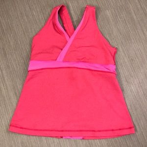 Lululemon hot pink bra tank top 10